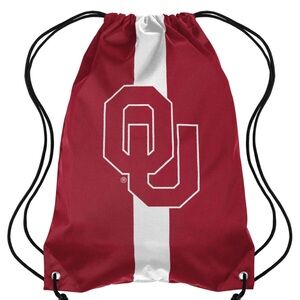 Brand new University of Oklahoma Sooners OU Team Stripe Drawstring Backpack